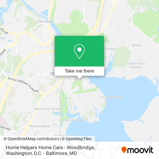 Mapa de Home Helpers Home Care - Woodbridge