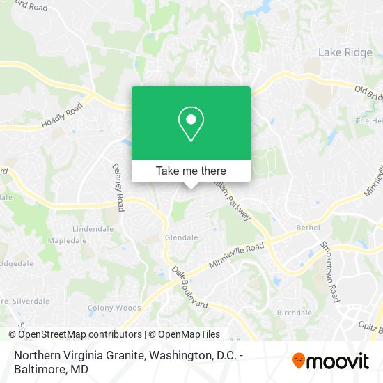Mapa de Northern Virginia Granite