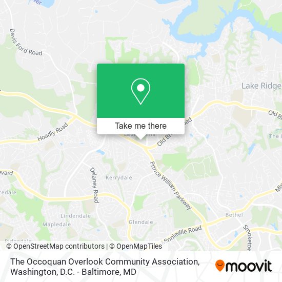 The Occoquan Overlook Community Association map