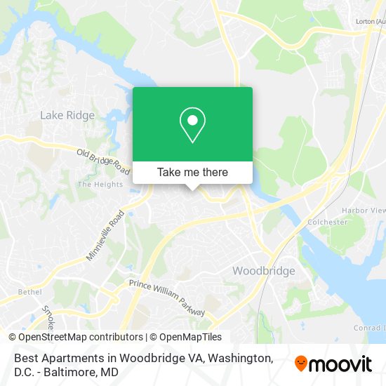 Best Apartments in Woodbridge VA map