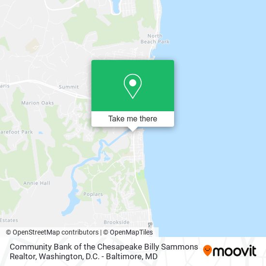 Community Bank of the Chesapeake Billy Sammons Realtor map