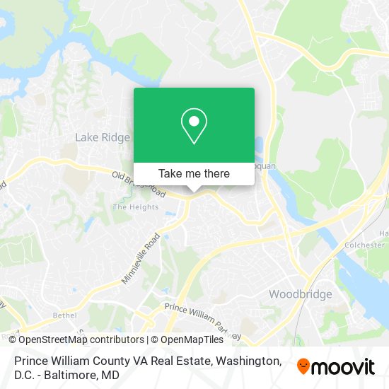 Mapa de Prince William County VA Real Estate
