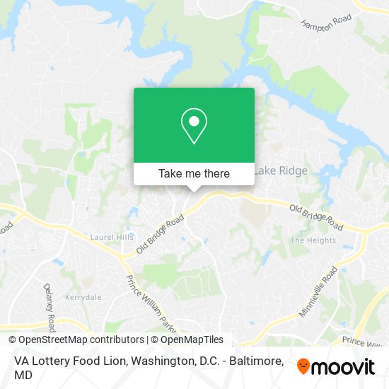 Mapa de VA Lottery Food Lion