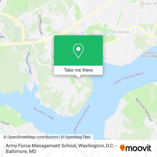 Mapa de Army Force Management School