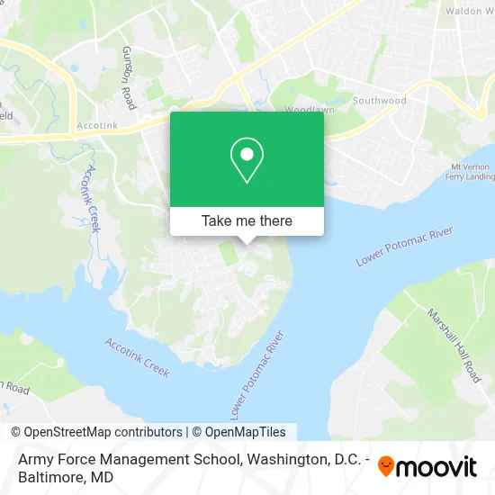 Army Force Management School map