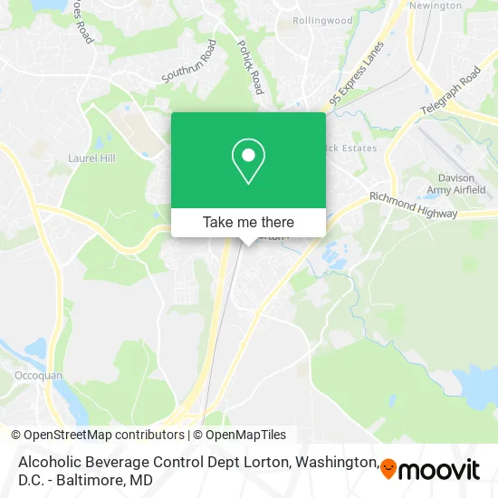 Mapa de Alcoholic Beverage Control Dept Lorton