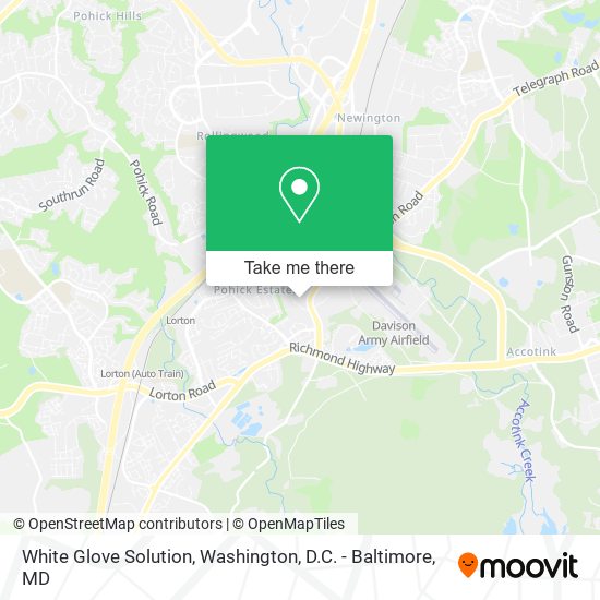 White Glove Solution map