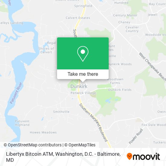 Mapa de Libertyx Bitcoin ATM