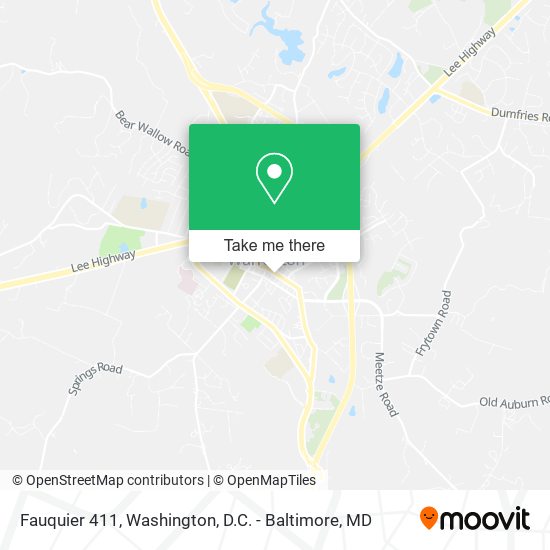 Fauquier 411 map