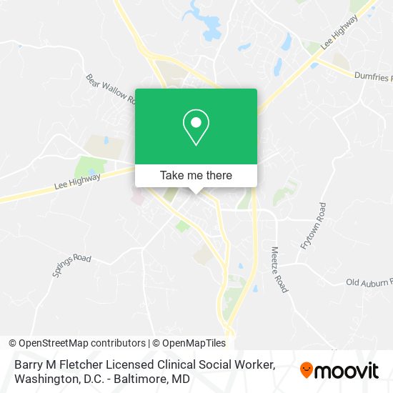 Barry M Fletcher Licensed Clinical Social Worker map