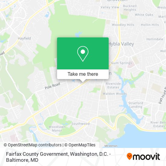 Mapa de Fairfax County Government