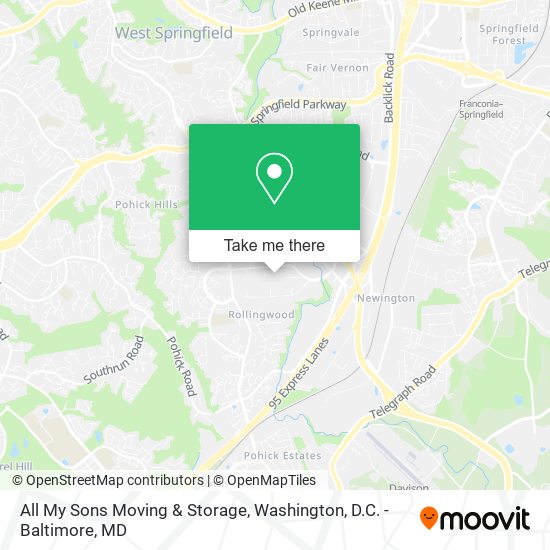 Mapa de All My Sons Moving & Storage