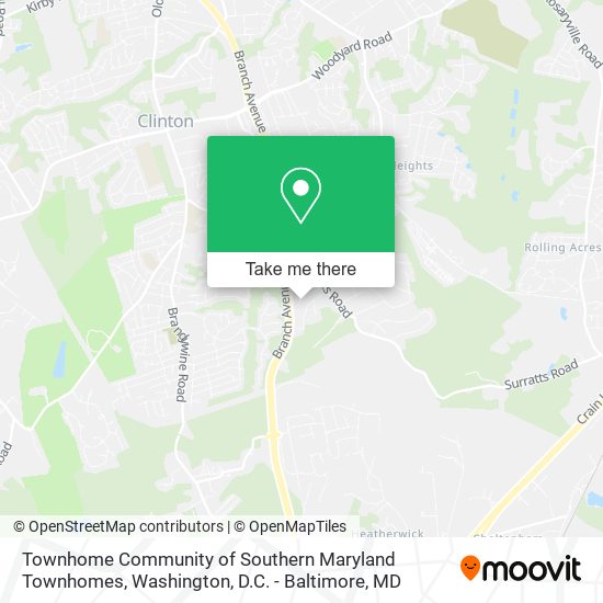 Townhome Community of Southern Maryland Townhomes map