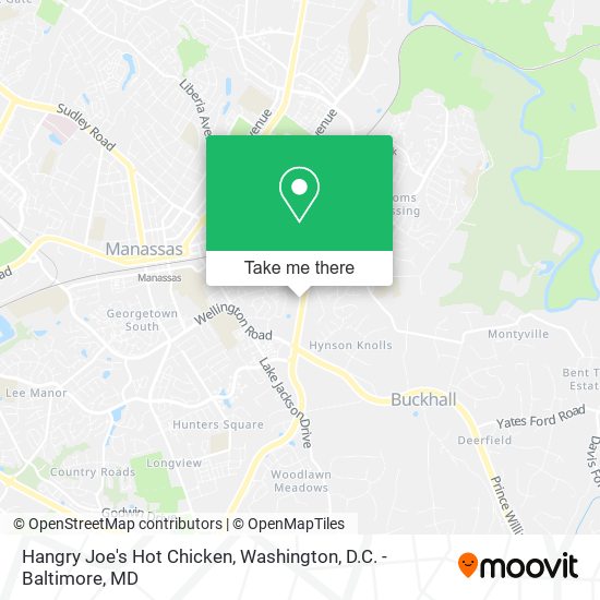 Mapa de Hangry Joe's Hot Chicken