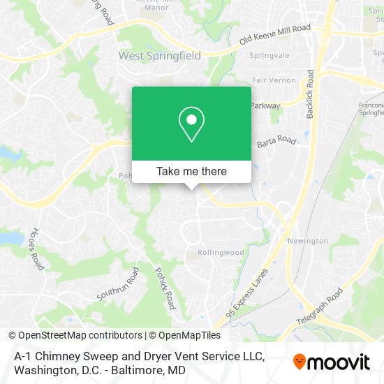 A-1 Chimney Sweep and Dryer Vent Service LLC map