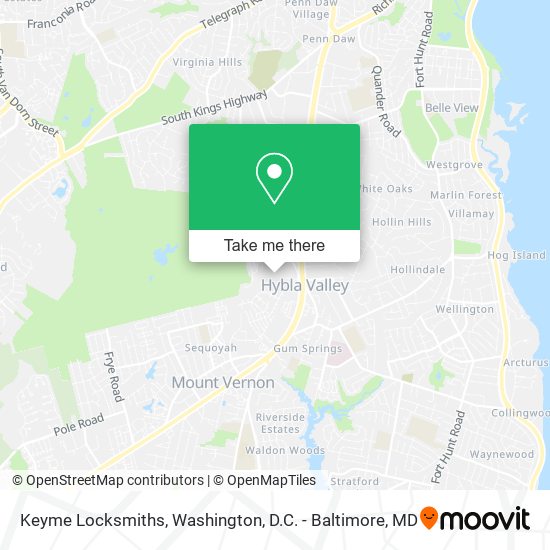 Keyme Locksmiths map