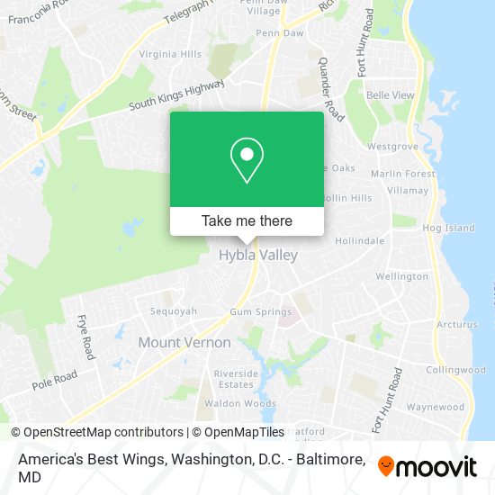 Mapa de America's Best Wings