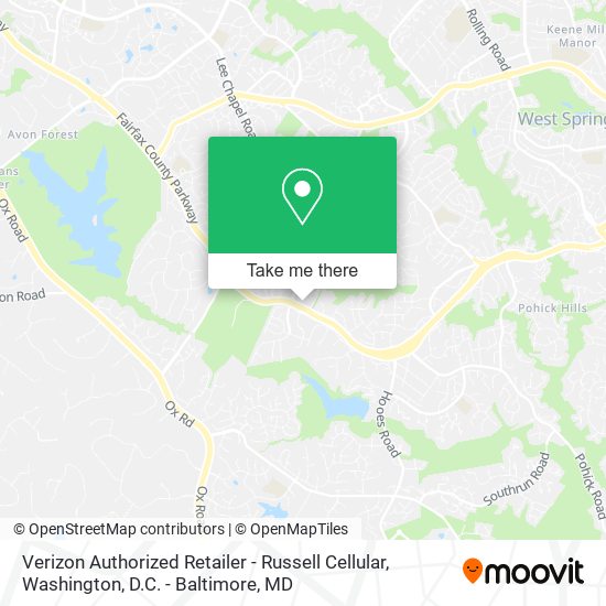 Verizon Authorized Retailer - Russell Cellular map