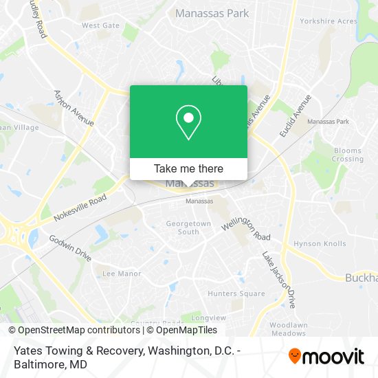 Yates Towing & Recovery map