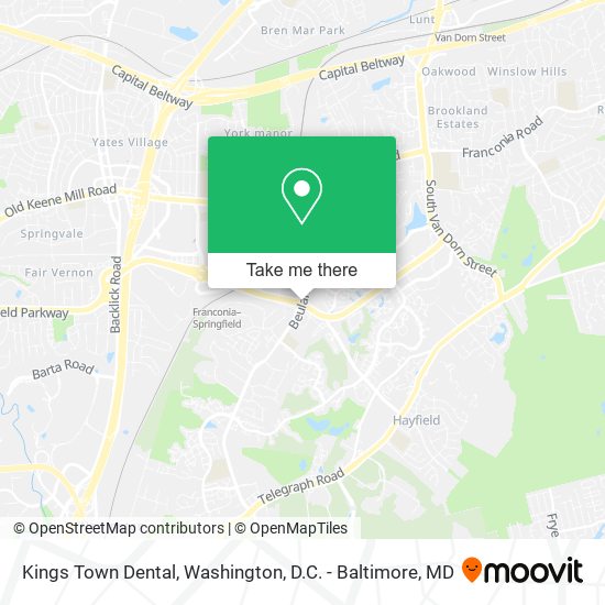 Kings Town Dental map