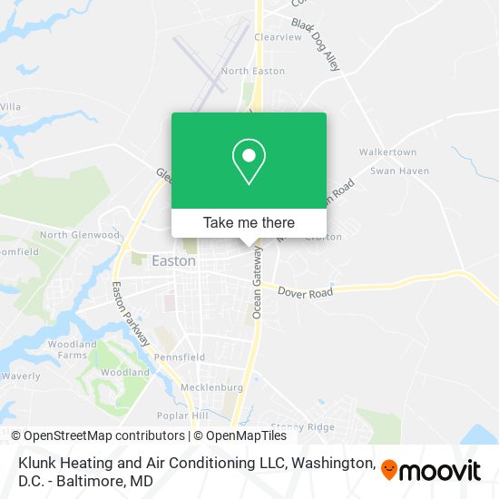 Mapa de Klunk Heating and Air Conditioning LLC