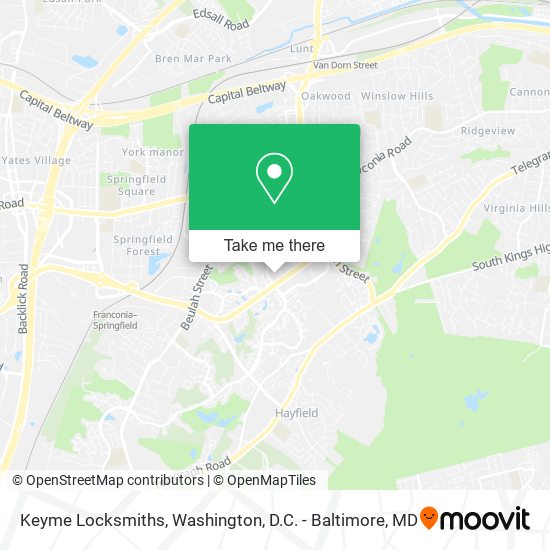 Keyme Locksmiths map