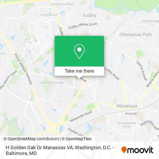 H Golden Oak Dr Manassas VA map