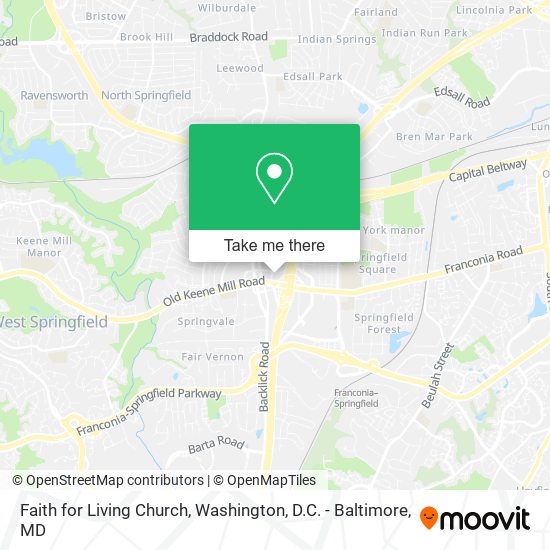 Faith for Living Church map