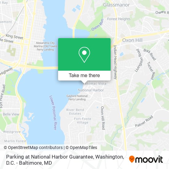 Parking at National Harbor Guarantee map