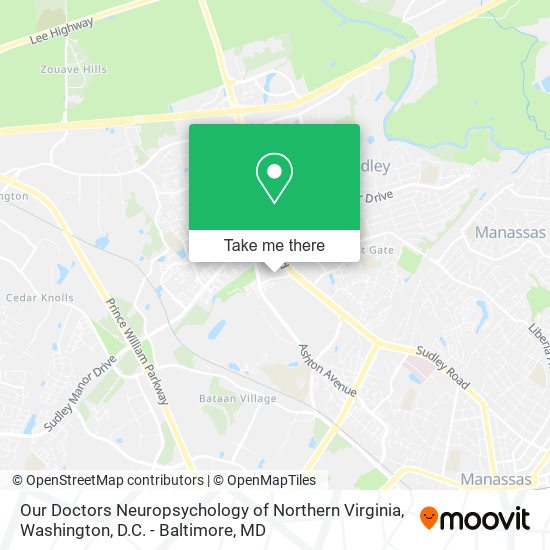 Our Doctors Neuropsychology of Northern Virginia map