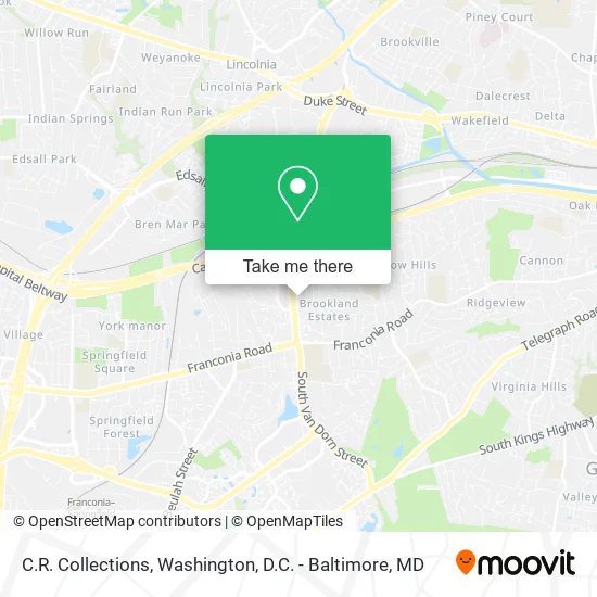 C.R. Collections map
