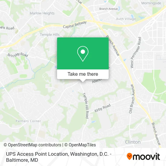 UPS Access Point Location map