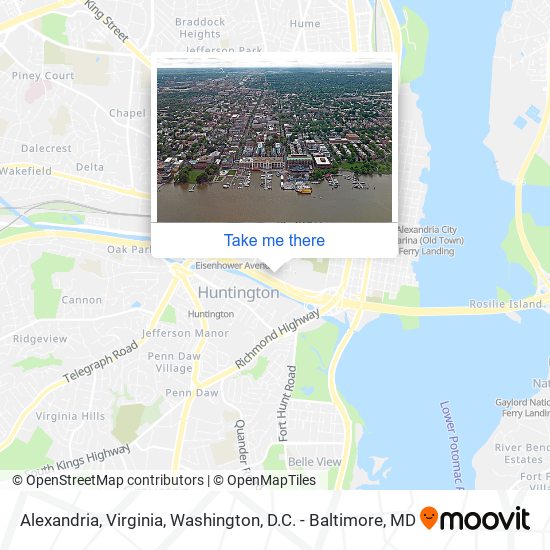 Mapa de Alexandria, Virginia