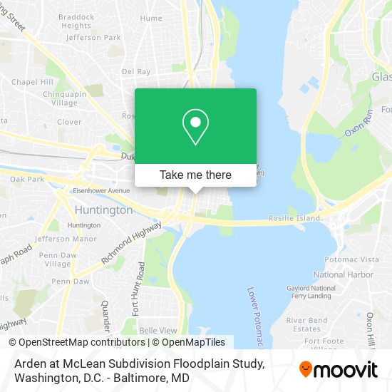 Arden at McLean Subdivision Floodplain Study map