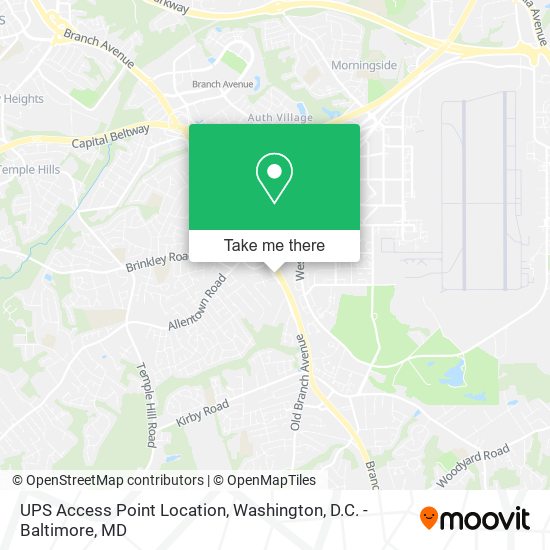 UPS Access Point Location map