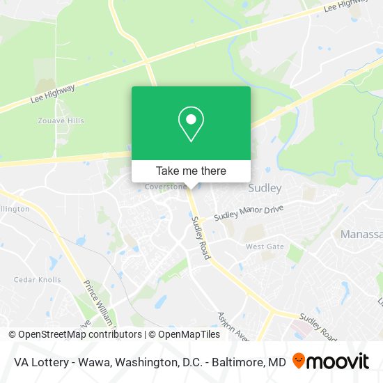 VA Lottery - Wawa map