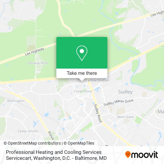 Professional Heating and Cooling Services Servicecart map
