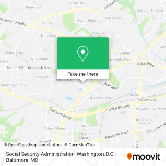 Social Security Administration map