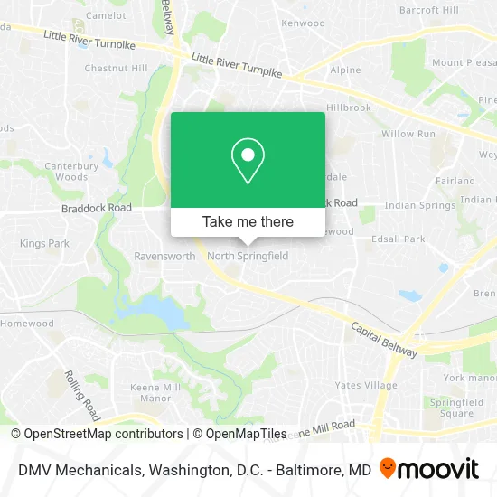 DMV Mechanicals map