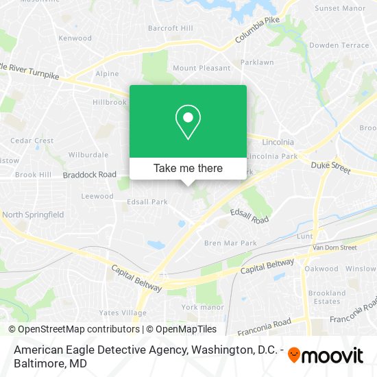 American Eagle Detective Agency map