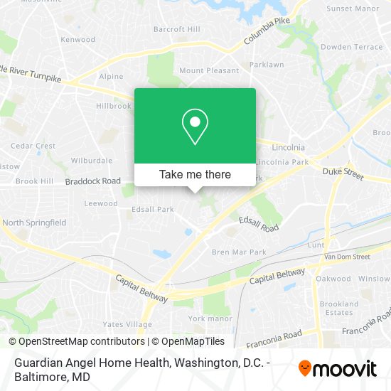 Mapa de Guardian Angel Home Health