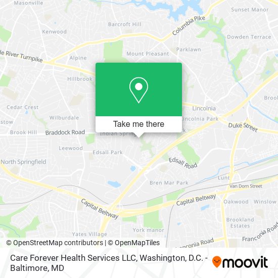 Mapa de Care Forever Health Services LLC