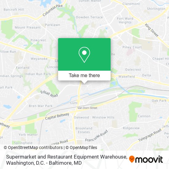 Mapa de Supermarket and Restaurant Equipment Warehouse