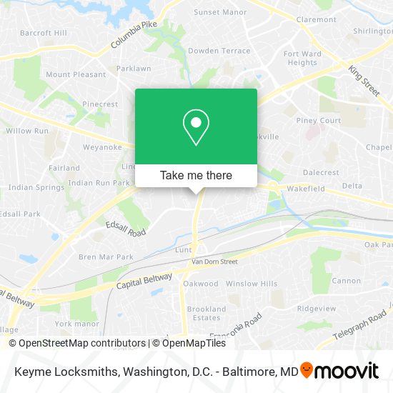 Keyme Locksmiths map