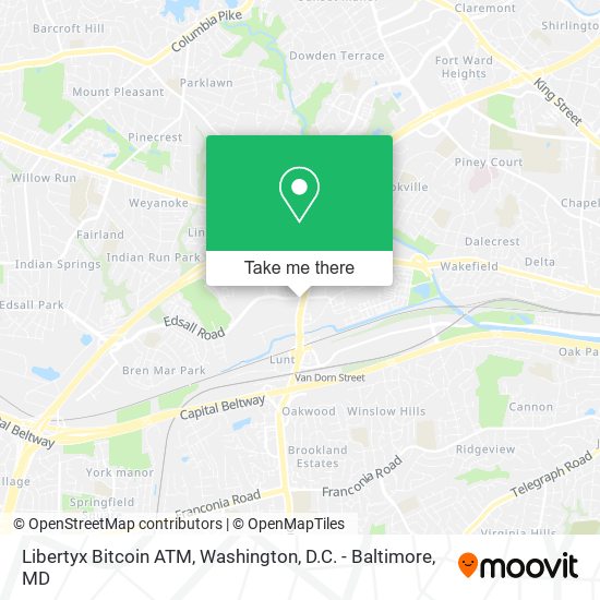 Mapa de Libertyx Bitcoin ATM