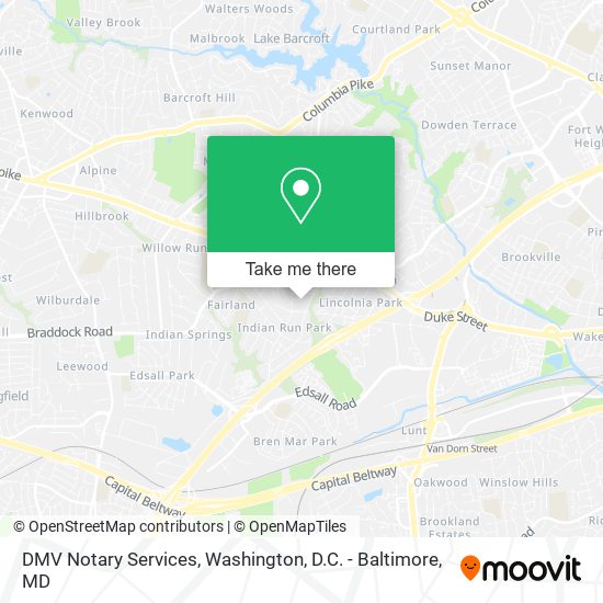 DMV Notary Services map