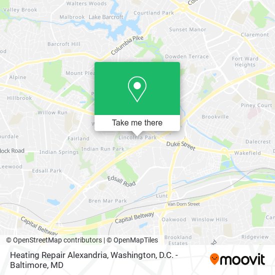 Heating Repair Alexandria map