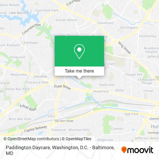 Paddington Daycare map