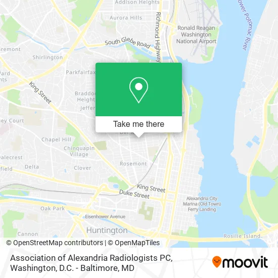 Association of Alexandria Radiologists PC map