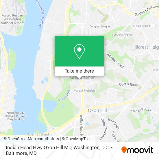 Indian Head Hwy Oxon Hill MD map